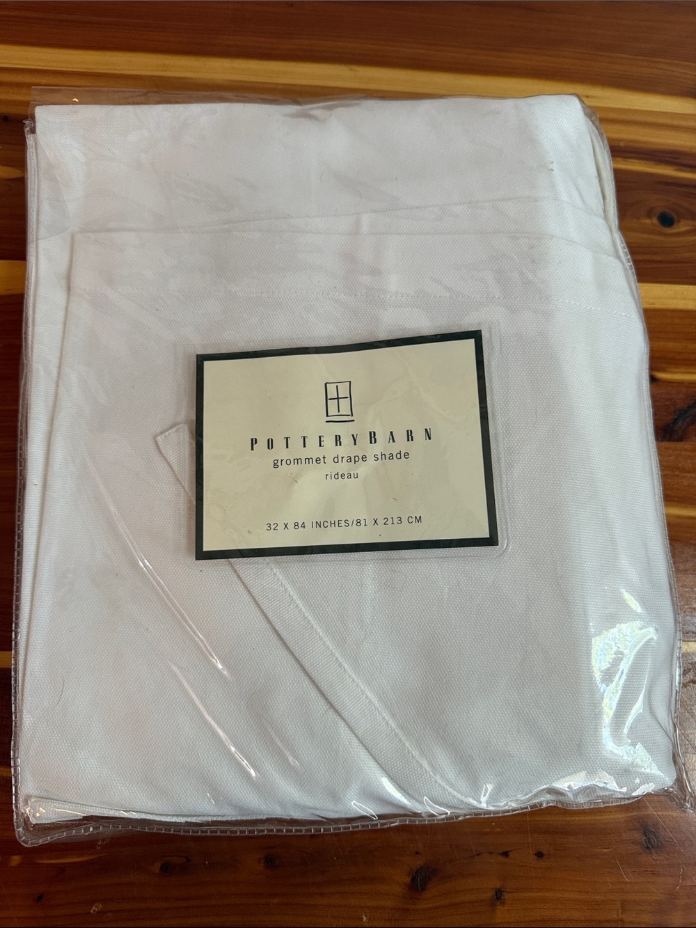 Pottery Barn White Grommet Drape Shade